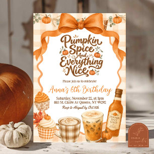 Invitación Cumpleaños de Pumpkin Spice y todo lo bonito