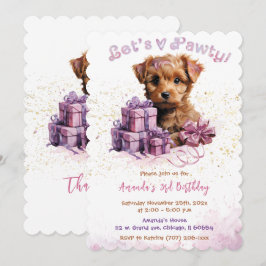 Invitación Cumpleaños de Puppy Dog Pals