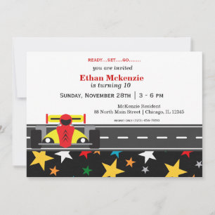 Invitación Cumpleaños de Racecar