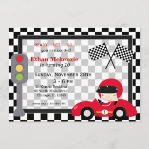 Invitación Cumpleaños de Racecar