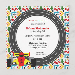 Invitación Cumpleaños de Racecar