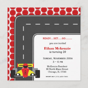 Invitación Cumpleaños de Racecar