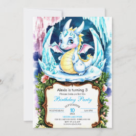 Invitación Cumpleaños de Radiant Happy Dragon