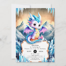 Invitación Cumpleaños de Radiant Happy Dragon