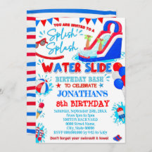 Cumpleaños de Red White y Blue Splish Splash Water