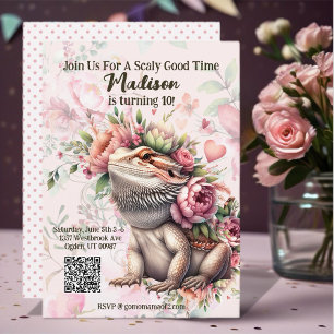 Invitación Cumpleaños de Reptile Lizard