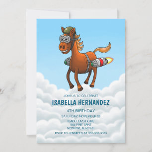 Invitación Cumpleaños de Rocket Pony