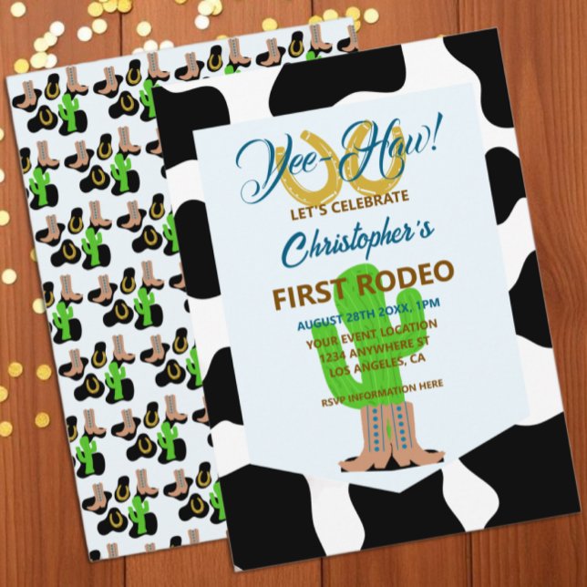 Invitación Cumpleaños de Rodeo de Vaquero Occidental (Subido por el creador)