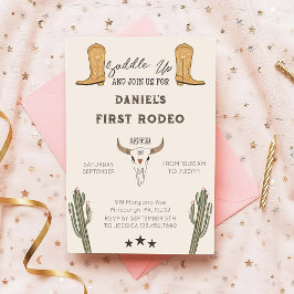 Invitación Cumpleaños de Saddle Up Western Cowboy