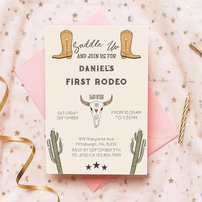 Invitación Cumpleaños de Saddle Up Western Cowboy (Subido por el creador)