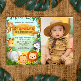 Invitación Cumpleaños de Safari con foto