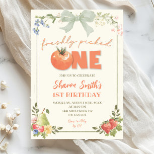 Invitación Cumpleaños de Sage Green Farmer's Market Recién Co