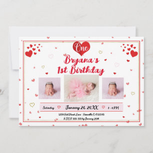 Invitación Cumpleaños de San Valentín Foto Fotografía Cumplea
