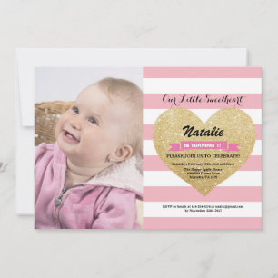 Invitación Cumpleaños de San Valentín Nuestra Pequeña Querida