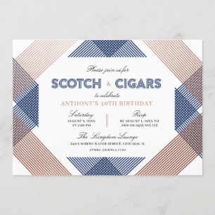 Invitación Cumpleaños de Scotch y Cigarros