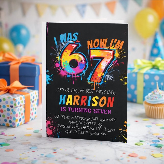 Invitación Cumpleaños de Seis Siete Fiesta (Subido por el creador)