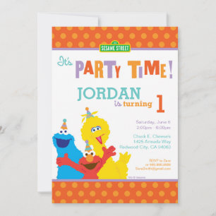 Invitación Cumpleaños de Sesame Pals