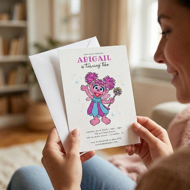 Invitación Cumpleaños de Sesame Street Abby Cadabby Sparkles (Subido por el creador)