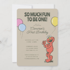 Invitación Cumpleaños de Sesame Street Elmo Divertidísimo ser
