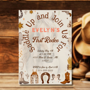 Invitación Cumpleaños de Silla de Montar Country Western
