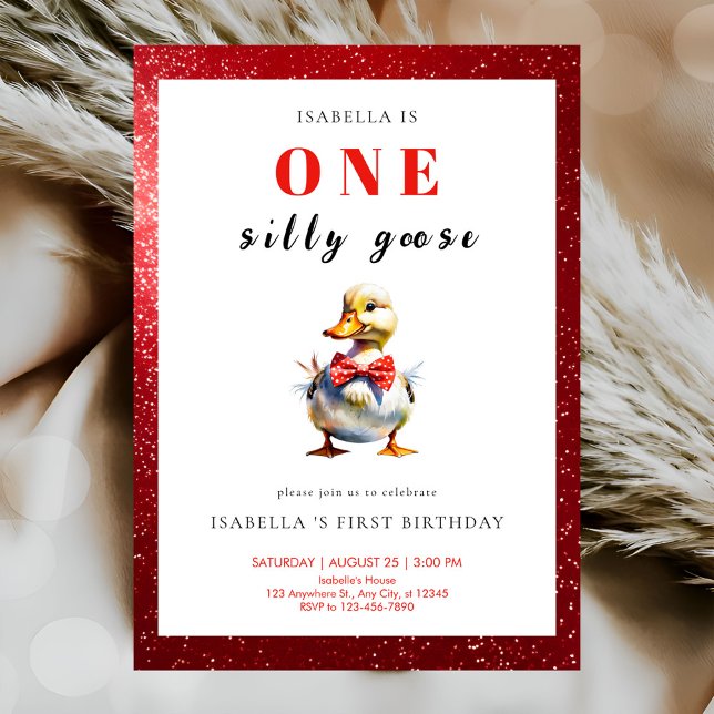 Invitación Cumpleaños de Silly Goose (Subido por el creador)