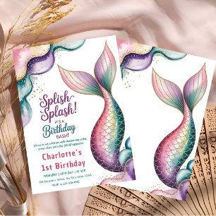 Invitación Cumpleaños de Sirena Caprichosa