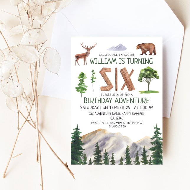 Invitación Cumpleaños de Six Explorer Boy (Subido por el creador)