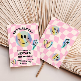 Invitación Cumpleaños de Smile Trendy Retro