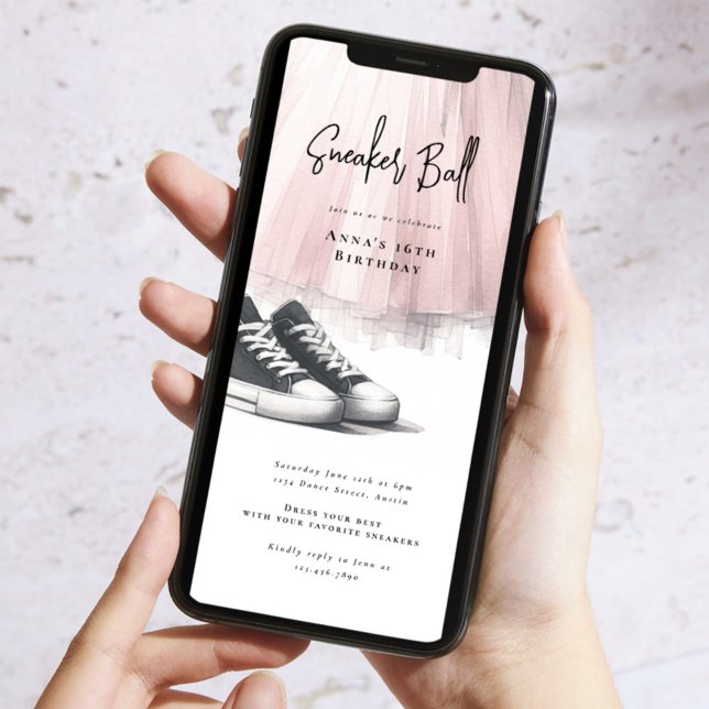 Invitación Cumpleaños de Sneaker Ball en línea (Subido por el creador)