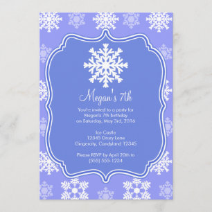 Invitación Cumpleaños de Snowflake Winter Snowman congelado