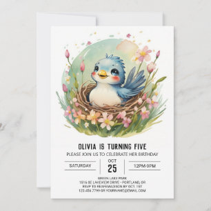Invitación Cumpleaños de Songbird Colibri Bird