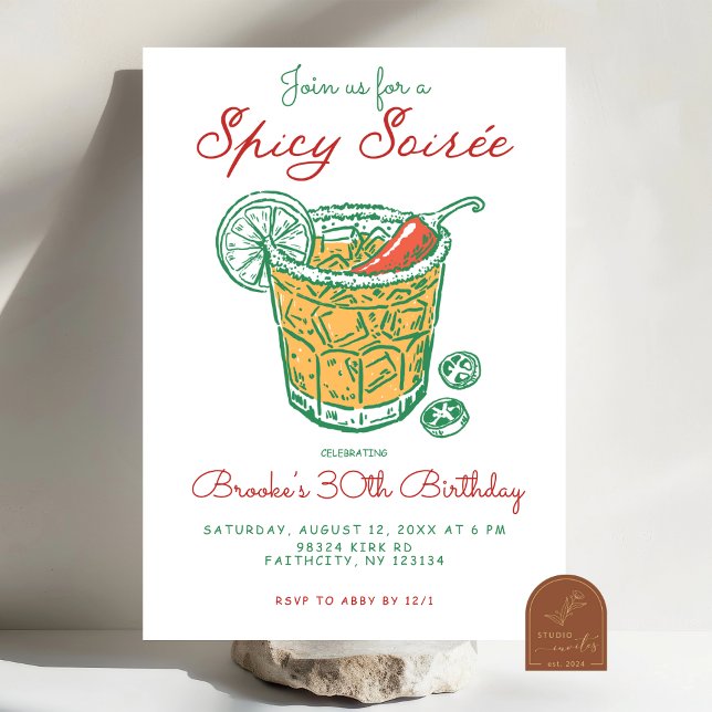 Invitación Cumpleaños de Spicy Soiree Margarita (Subido por el creador)