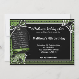 Invitación Cumpleaños de Spider Halloween