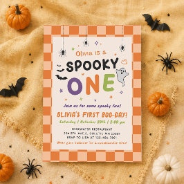Invitación Cumpleaños de Spooky One Halloween 1er Boo-Day