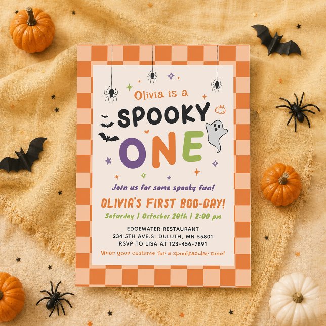 Invitación Cumpleaños de Spooky One Halloween 1er Boo-Day (Subido por el creador)
