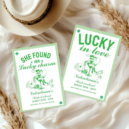 Invitación Cumpleaños de St patrick ella encontró su amuleto