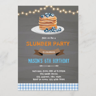 Invitación Cumpleaños de sueño del chico de panqueque