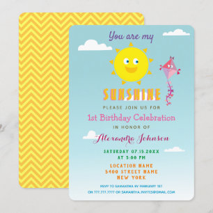 Invitación Cumpleaños de Summer Girl 1er