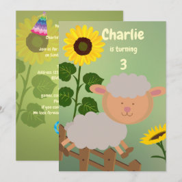 Invitación Cumpleaños de Sunflower Charlie