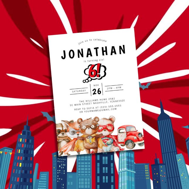 Invitación Cumpleaños de Superheroína Woodland Watercolor (Subido por el creador)