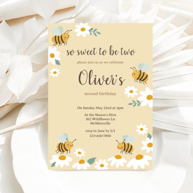 Invitación Cumpleaños de Sweet Bee (Subido por el creador)