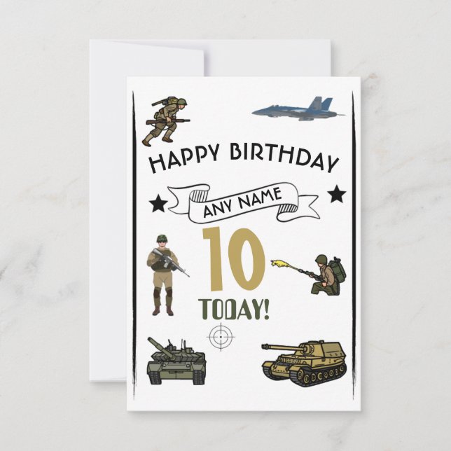 Invitación Cumpleaños de Tank (Anverso)