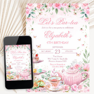 Invitación Cumpleaños de Té Party
