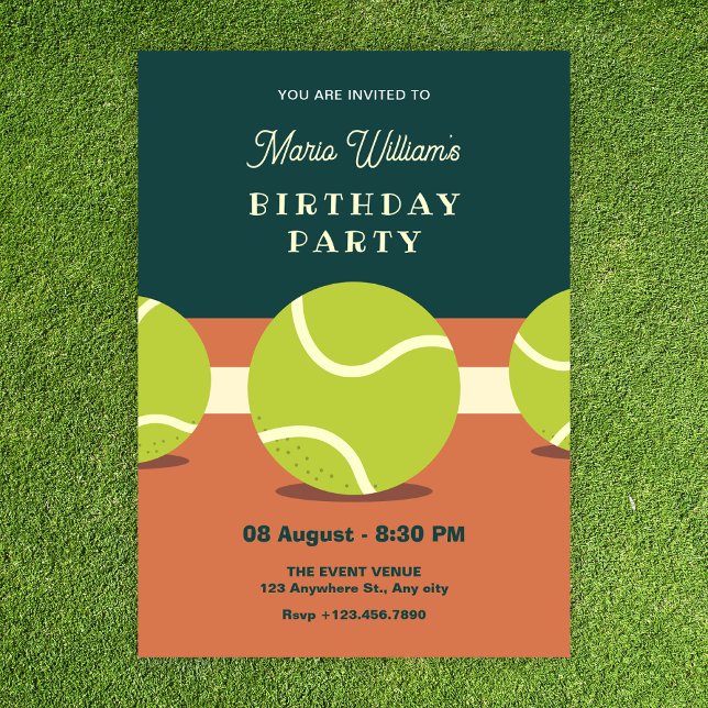 Invitación cumpleaños de tenis (Subido por el creador)