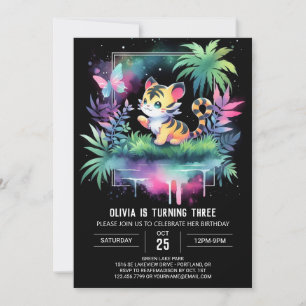 Invitación Cumpleaños de Tigres de Whimsy mágico