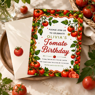 Invitación Cumpleaños de Tomate Rojo