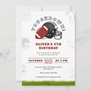 Invitación Cumpleaños de Touchdown