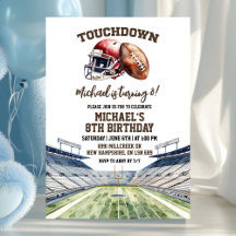 Cumpleaños de touchdown de fútbol americano