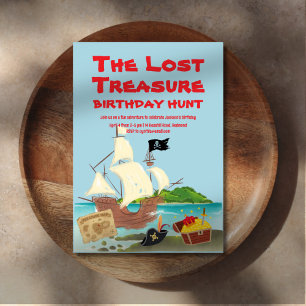 Invitación Cumpleaños de Treasure Hunt