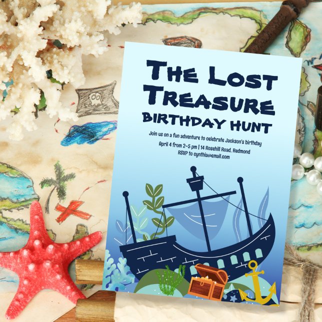 Invitación Cumpleaños de Treasure Hunt (Subido por el creador)